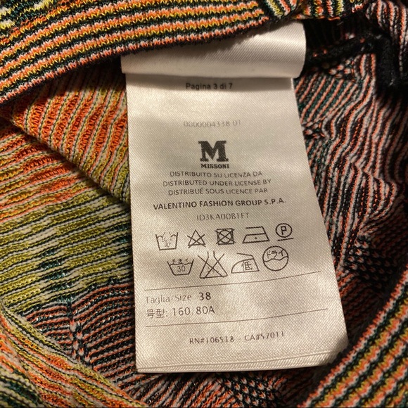 Missoni Orange Lime Green Zig Zag Cardigan Sweater - Picture 15 of 16